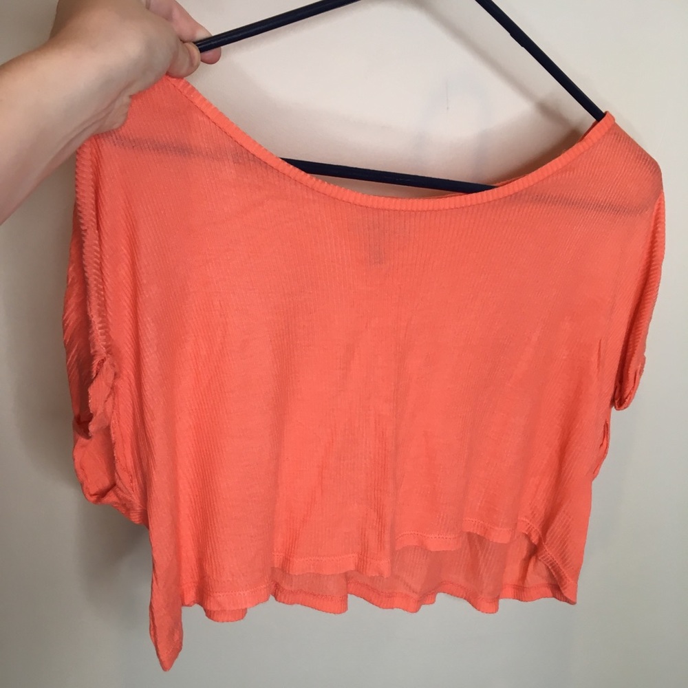 ORANGE ZARA CROP TOP